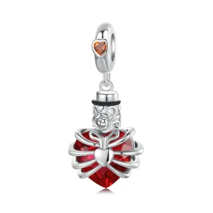 (obrázek pro) Rose Heart Red ve stylu PANDORA - BSC1058-RD