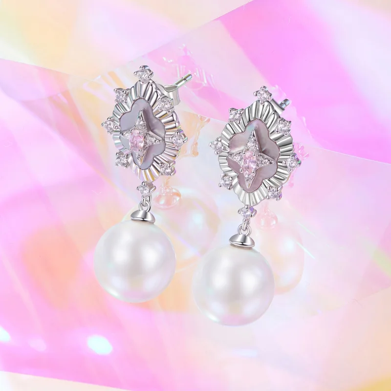 (obrázek pro) Růžové náušnice PANDORA Style Starlight - YIE246 - Zobrazit 2