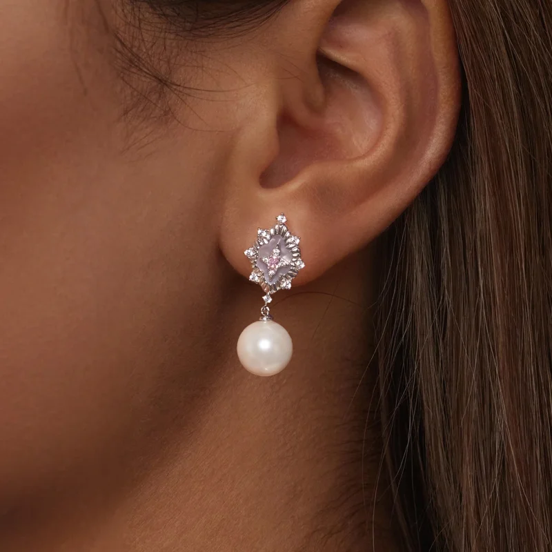 (obrázek pro) Růžové náušnice PANDORA Style Starlight - YIE246 - Zobrazit 6