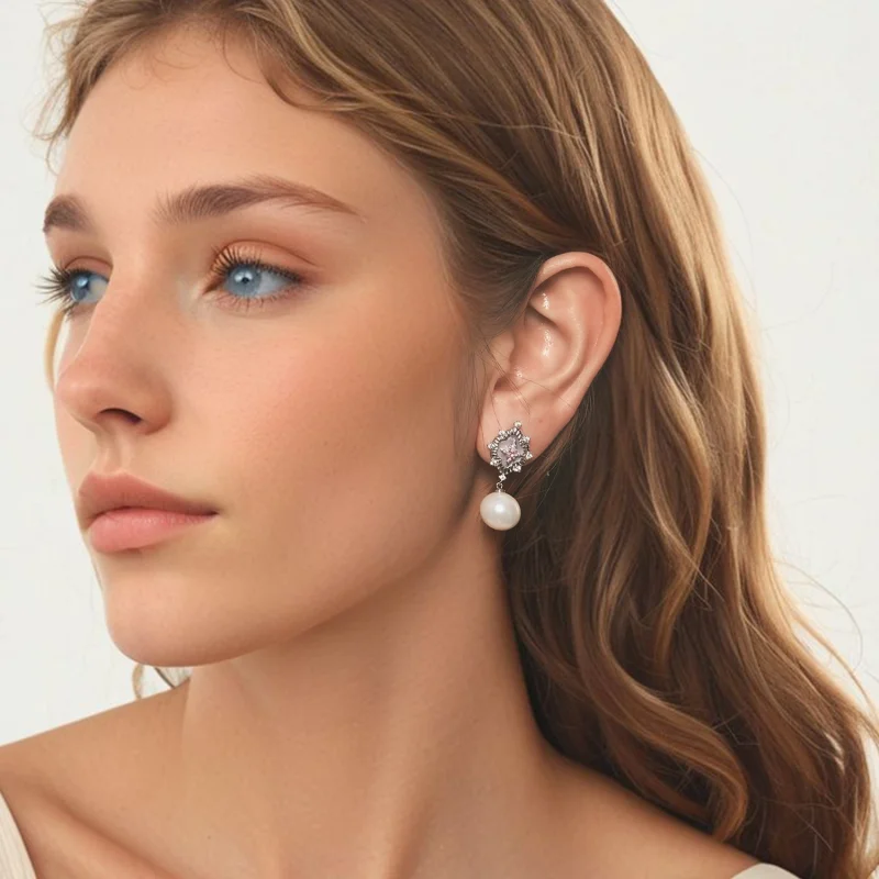 (obrázek pro) Růžové náušnice PANDORA Style Starlight - YIE246 - Zobrazit 7