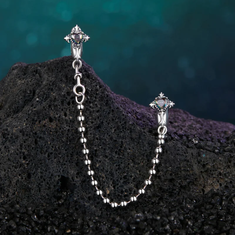 (obrázek pro) Silikonový bezpečnostní řetěz PANDORA Style Vintage Cross - BSC1060 - Zobrazit 2