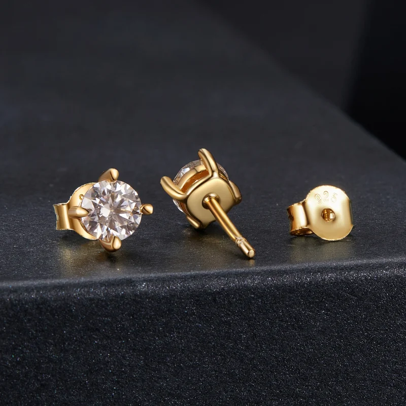 (obrázek pro) Moissanitové náušnice ve stylu PANDORA 0,5ct - MSE038-BM - Zobrazit 2