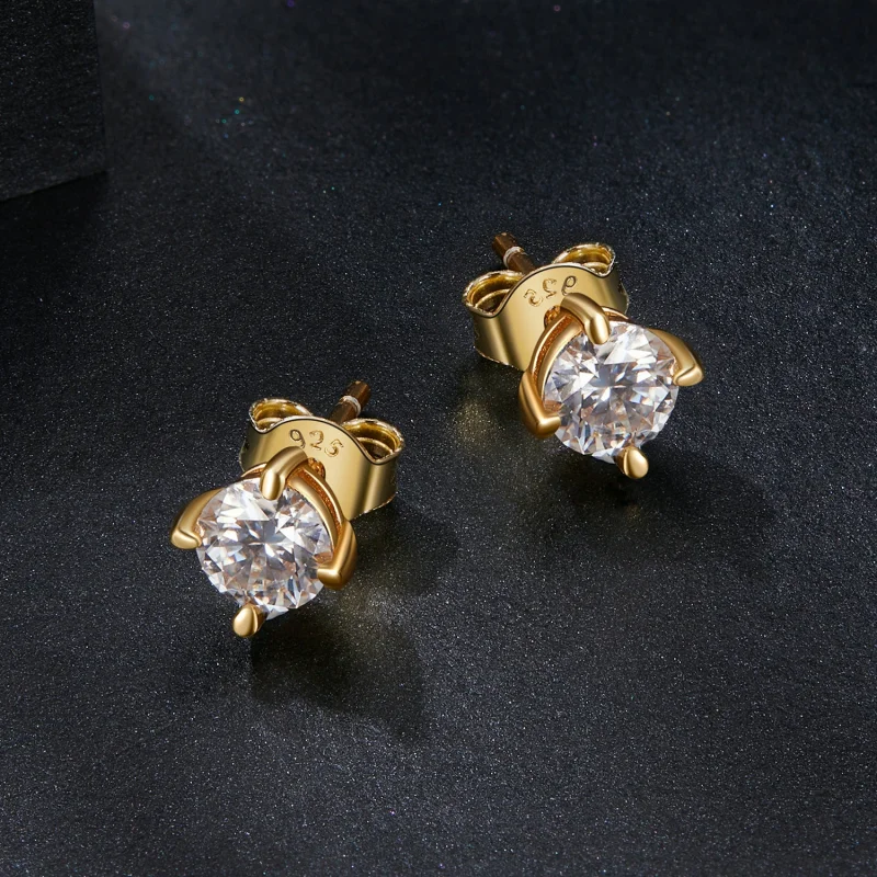 (obrázek pro) Moissanitové náušnice ve stylu PANDORA 0,5ct - MSE038-BM - Zobrazit 3