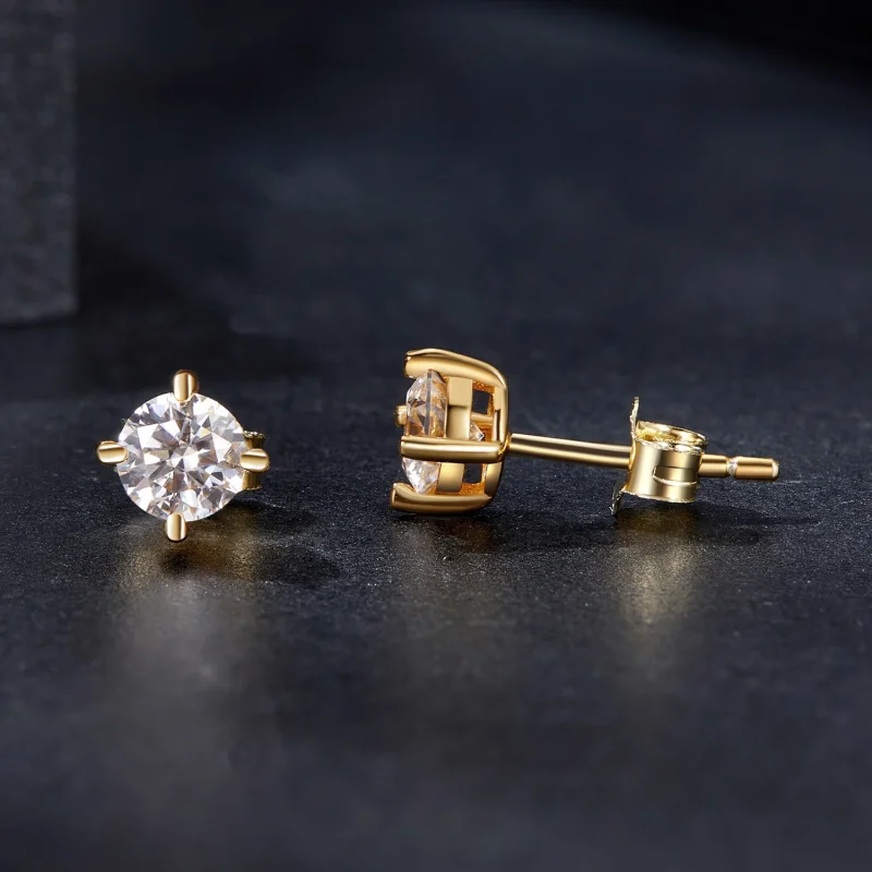 (obrázek pro) Moissanitové náušnice ve stylu PANDORA 0,5ct - MSE038-BM - Zobrazit 4