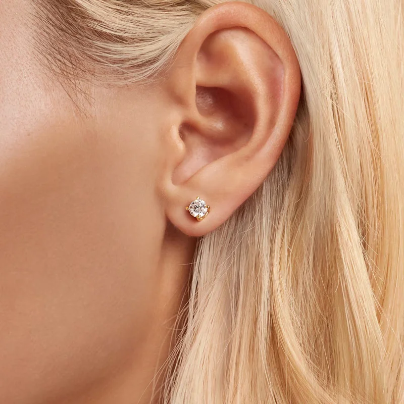 (obrázek pro) Moissanitové náušnice ve stylu PANDORA 0,5ct - MSE038-BM - Zobrazit 5