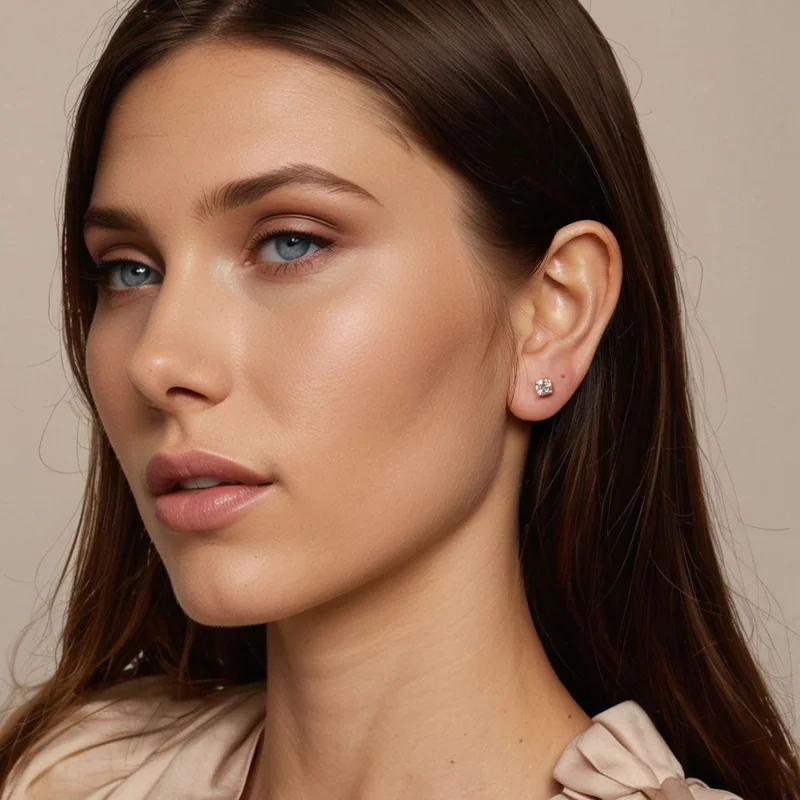 (obrázek pro) Moissanitové náušnice ve stylu PANDORA 0,5ct - MSE038-BM - Zobrazit 7
