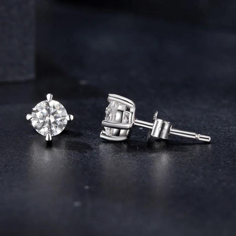 (obrázek pro) Moissanitové náušnice ve stylu PANDORA 0,5ct - MSE038-M - Zobrazit 4