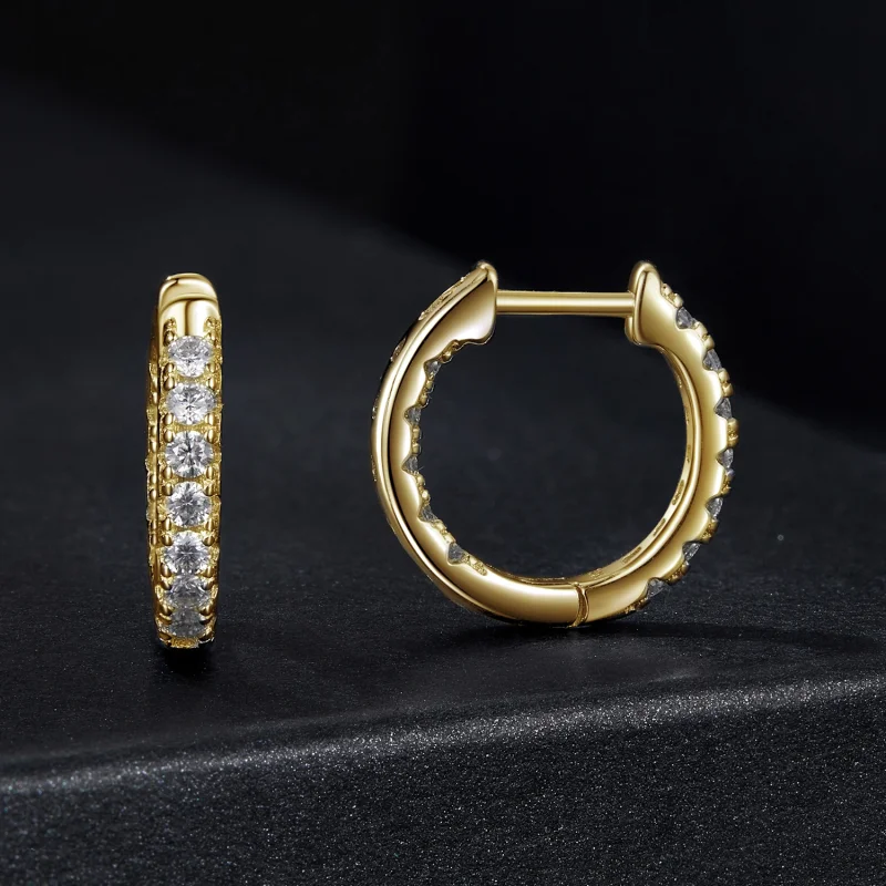 (obrázek pro) PANDORA Style Moissanite třpytivé náušnice (s jedním certifikátem) - MSE060 - Zobrazit 3