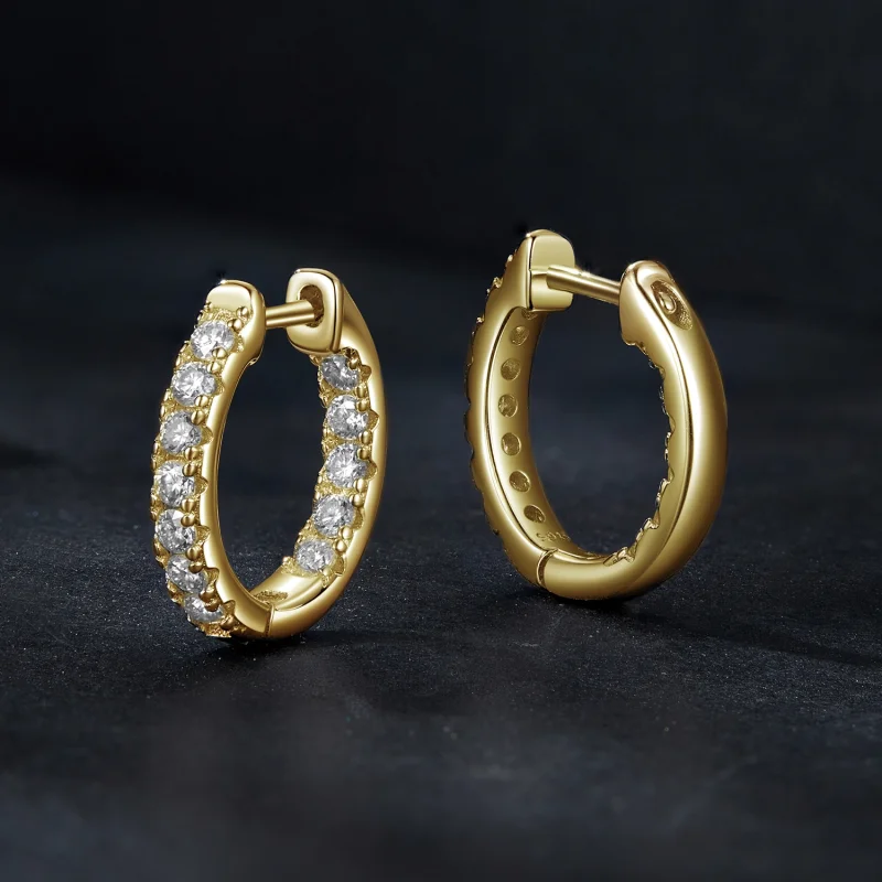 (obrázek pro) PANDORA Style Moissanite třpytivé náušnice (s jedním certifikátem) - MSE060 - Zobrazit 4