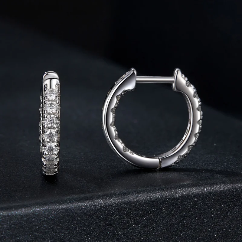 (obrázek pro) PANDORA Style Moissanite třpytivé náušnice (s jedním certifikátem) - MSE060 - Zobrazit 2