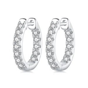 (obrázek pro) PANDORA Style Moissanite třpytivé náušnice (s jedním certifikátem) - MSE060