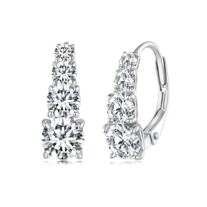 (obrázek pro) Pandora styl Moissanite kroužky na uši - MSE023
