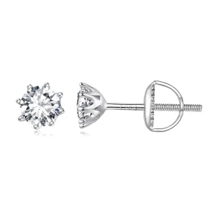 (obrázek pro) Pandora styl 0,5 karátové Moissanite kruhové náušnice - MSE019-S