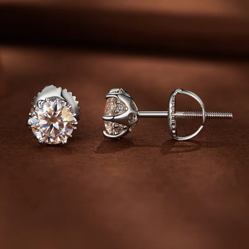 (obrázek pro) Pandora styl 0,5 karátové Moissanite náušnice - MSE020-S - Zobrazit 2