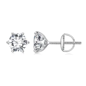 (obrázek pro) Pandora styl 1 karátové Moissanite záušnice se západkou - MSE021-S