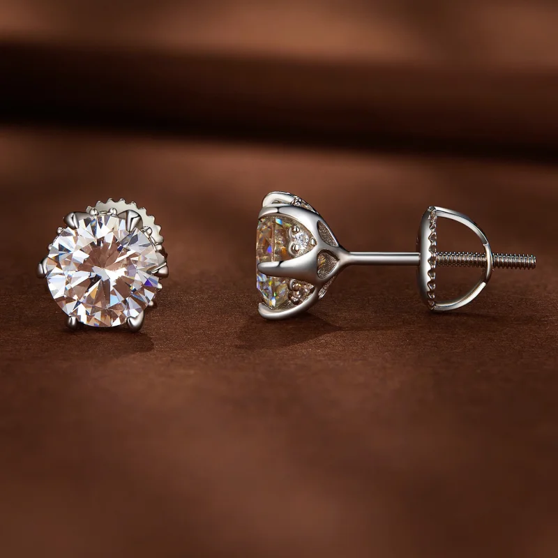 (obrázek pro) Pandora styl 1 karátové Moissanite závěsné náušnice - MSE020-L - Zobrazit 2