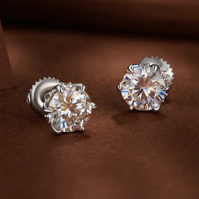 (obrázek pro) Pandora styl 1 karátové Moissanite závěsné náušnice - MSE020-L - Zobrazit 3