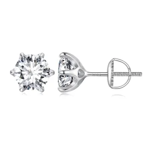 (obrázek pro) Pandora styl 2 karátových Moissanite zářivých náušnic - MSE021-L