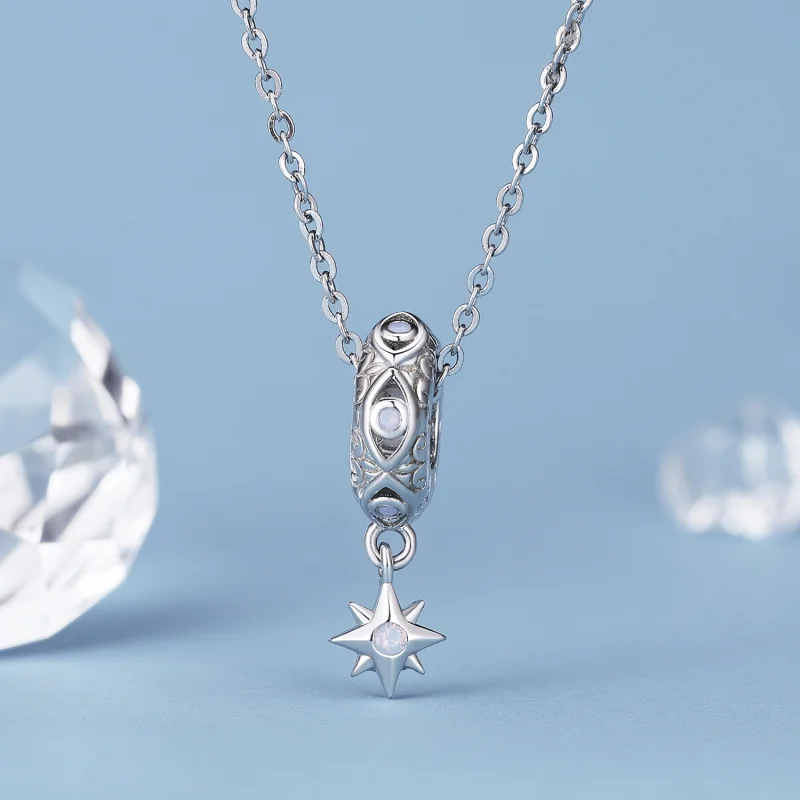 (obrázek pro) Pandora styl ďáblovo oko hvězda prostředník amulet - BSC857 - Zobrazit 2