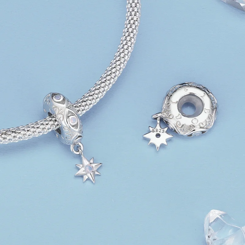(obrázek pro) Pandora styl ďáblovo oko hvězda prostředník amulet - BSC857 - Zobrazit 4