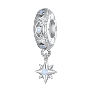 (obrázek pro) Pandora styl ďáblovo oko hvězda prostředník amulet - BSC857