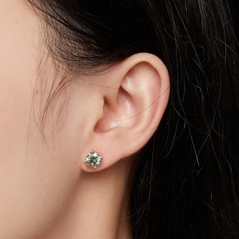 (obrázek pro) Pandora styl Jeden karát čtyř drápů Moissanite zářezy - MSE003-CFL - Zobrazit 4