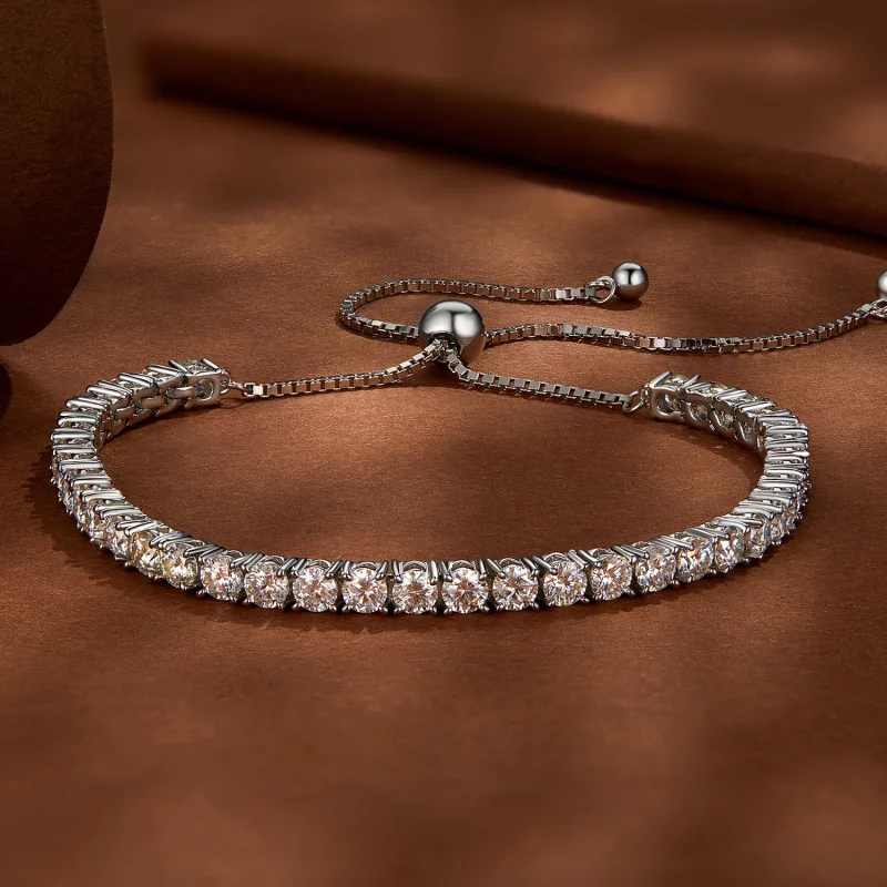 (obrázek pro) Pandora styl Jehličkový Moissanite náramek - MSB005 - Zobrazit 2