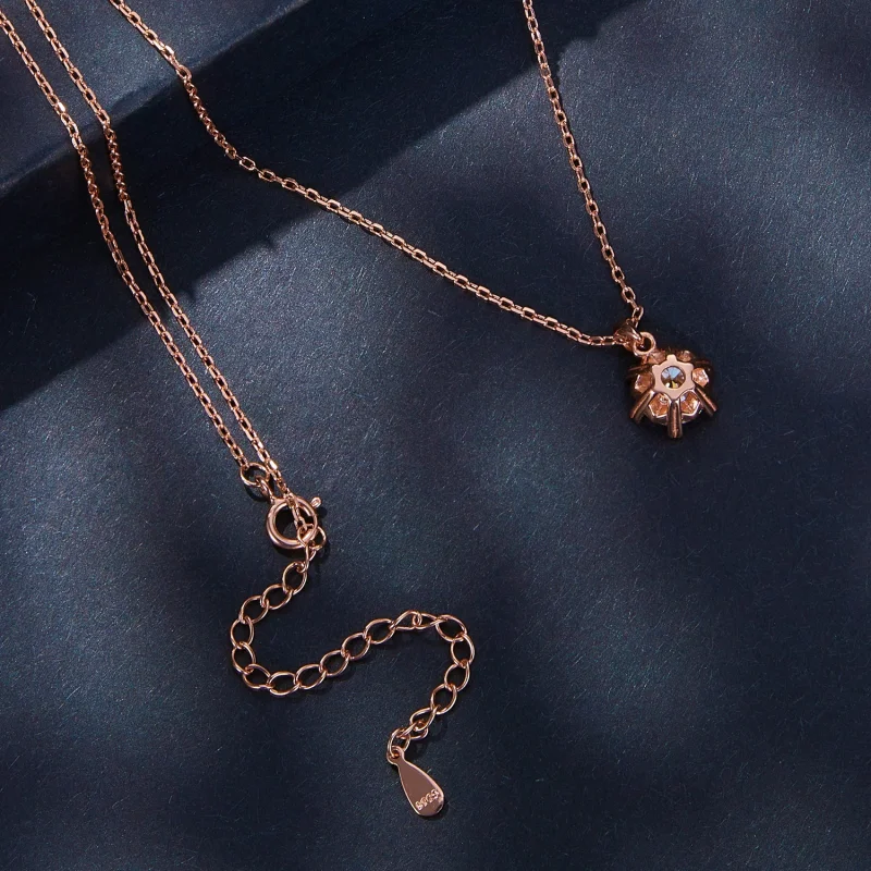 (obrázek pro) Pandora styl náhrdelník s luxusním moissanitem - MSN006-C - Zobrazit 4