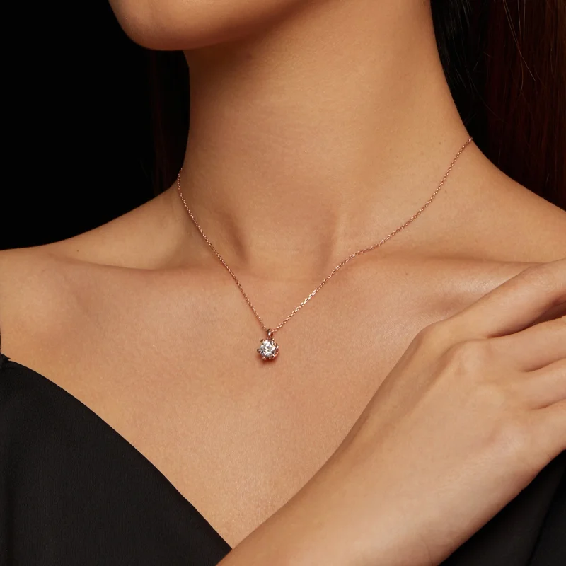 (obrázek pro) Pandora styl náhrdelník s luxusním moissanitem - MSN006-C - Zobrazit 6