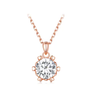 (obrázek pro) Pandora styl náhrdelník s luxusním moissanitem - MSN006-C