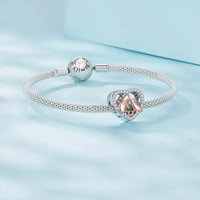 (obrázek pro) Pandora styl Polibek kočka amulet - SCC2517 - Zobrazit 5