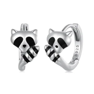 (obrázek pro) Pandora styl Raccoon Hoops náušnice - SCE1603