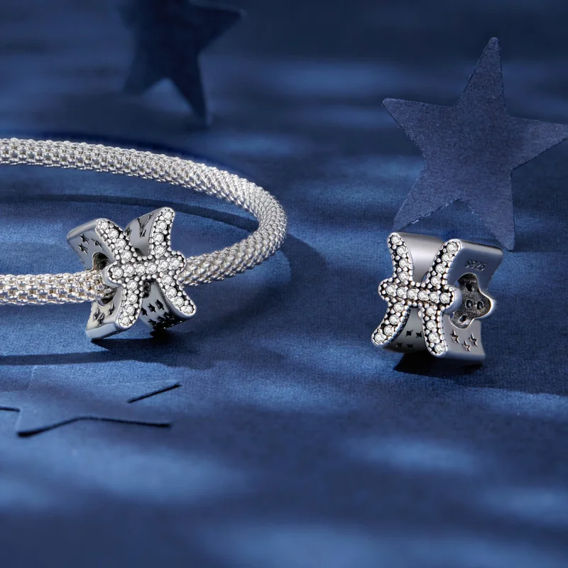 (obrázek pro) Pandora styl Rybářský štěstí Zodiakální talisman - SCC2516-11 - Zobrazit 4