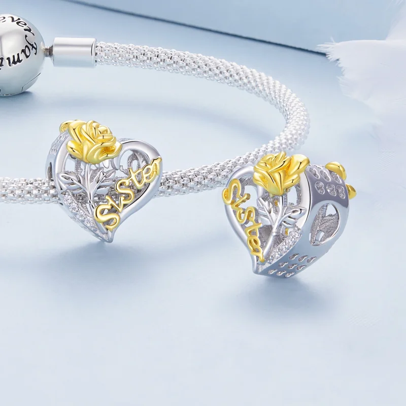 (obrázek pro) Pandora styl Sestry Charm - BSC841 - Zobrazit 4