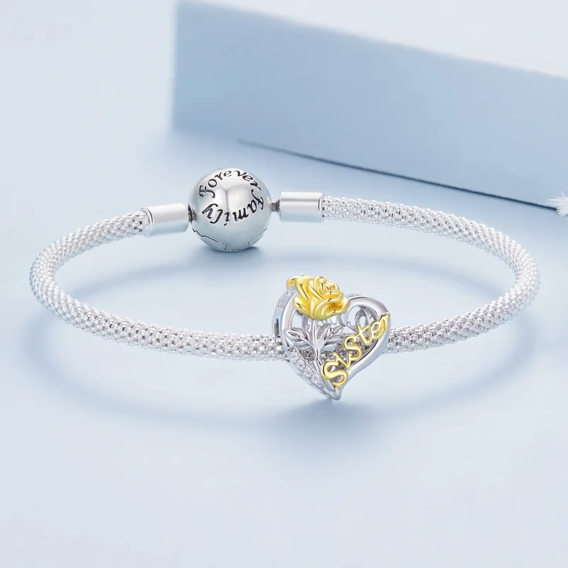 (obrázek pro) Pandora styl Sestry Charm - BSC841 - Zobrazit 5