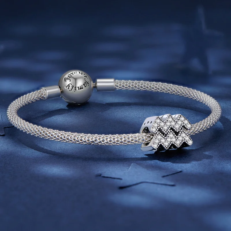 (obrázek pro) Pandora styl Vodnář Šťastný Zvěrokruhový Talisman - SCC2516-12 - Zobrazit 5