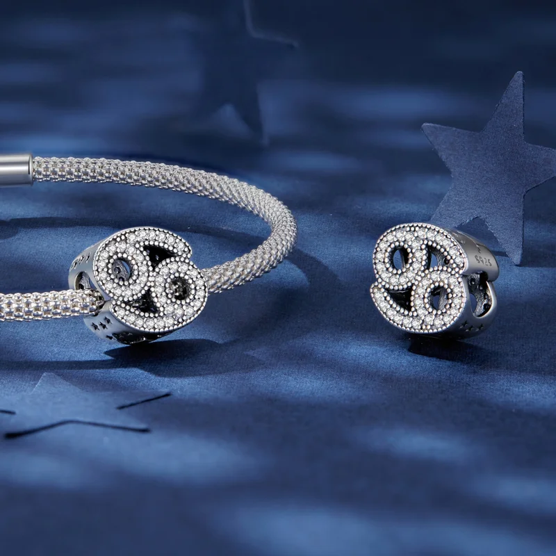 (obrázek pro) Pandora stylu Rak šťastný zodiac talisman - SCC2516-4 - Zobrazit 4