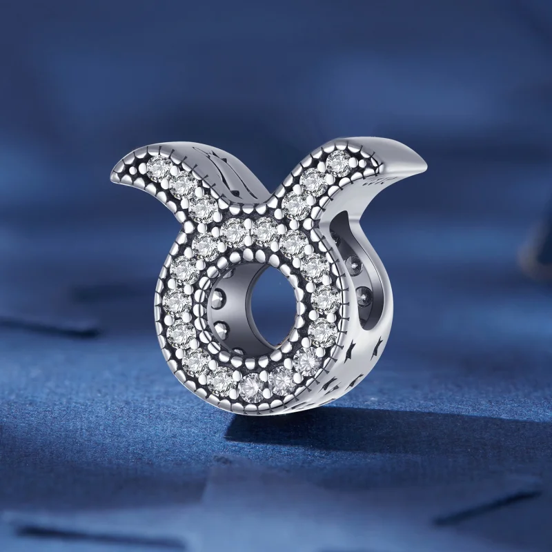 (obrázek pro) Pandora stylu Taurus šťastný zodiac talisman - SCC2516-2 - Zobrazit 2
