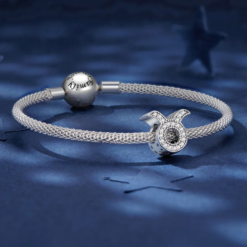 (obrázek pro) Pandora stylu Taurus šťastný zodiac talisman - SCC2516-2 - Zobrazit 5