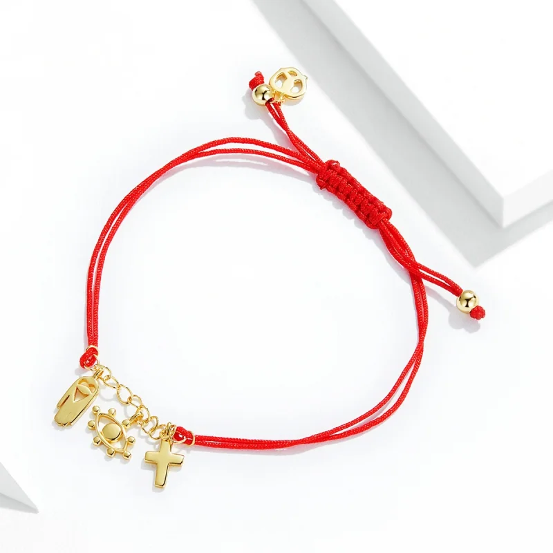 (obrázek pro) Pandora styl šťastný symbol náramek - SCB226 - Zobrazit 3