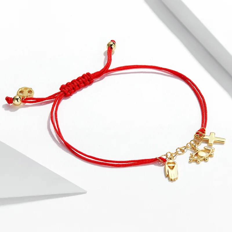 (obrázek pro) Pandora styl šťastný symbol náramek - SCB226 - Zobrazit 4