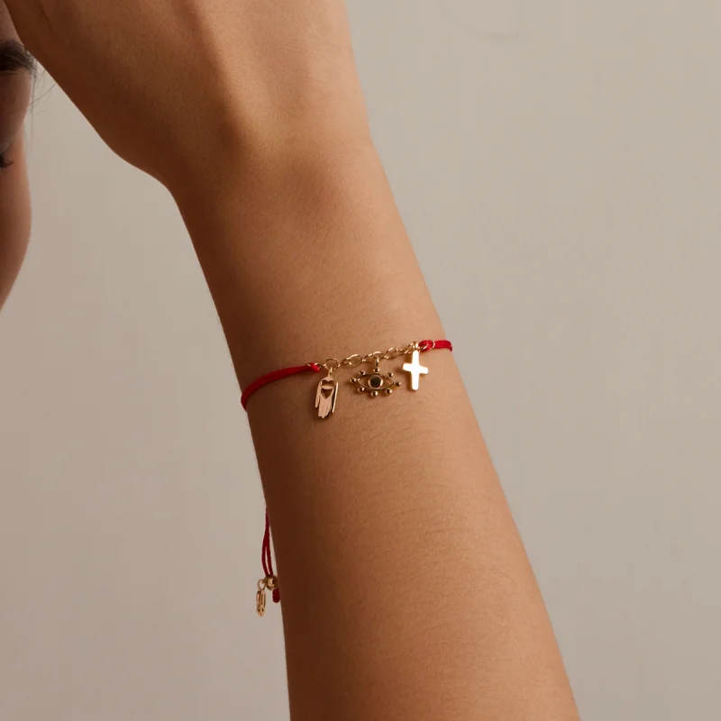 (obrázek pro) Pandora styl šťastný symbol náramek - SCB226 - Zobrazit 7