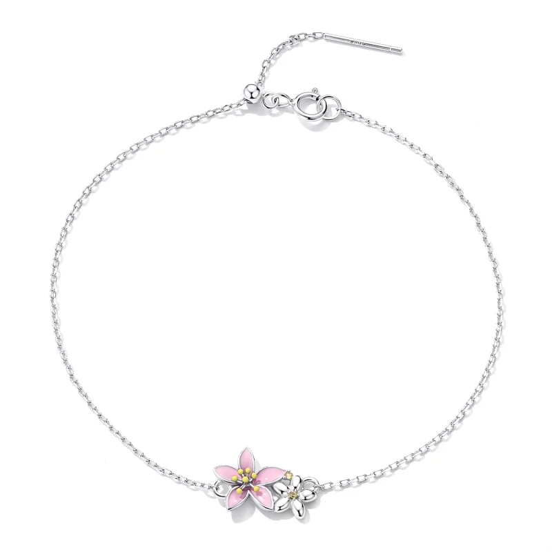 (obrázek pro) Pandora styl Krásný Sakura náramek - SCB232 - Zobrazit 2