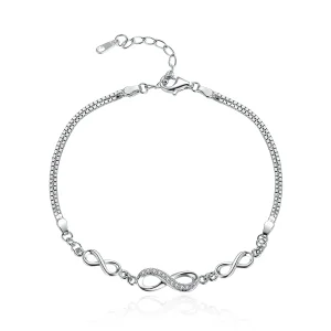 (obrázek pro) Pandora styl Stříbrný Nekonečná Elegance Posuvný Náramek - SCB037