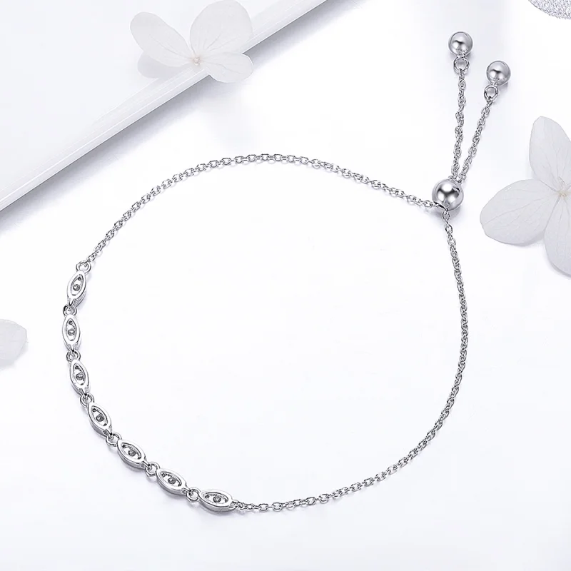 (obrázek pro) Pandora Style Stříbrný Náramek s posuvným řetízkem Beauty of Simplicity - SCB086 - Zobrazit 3