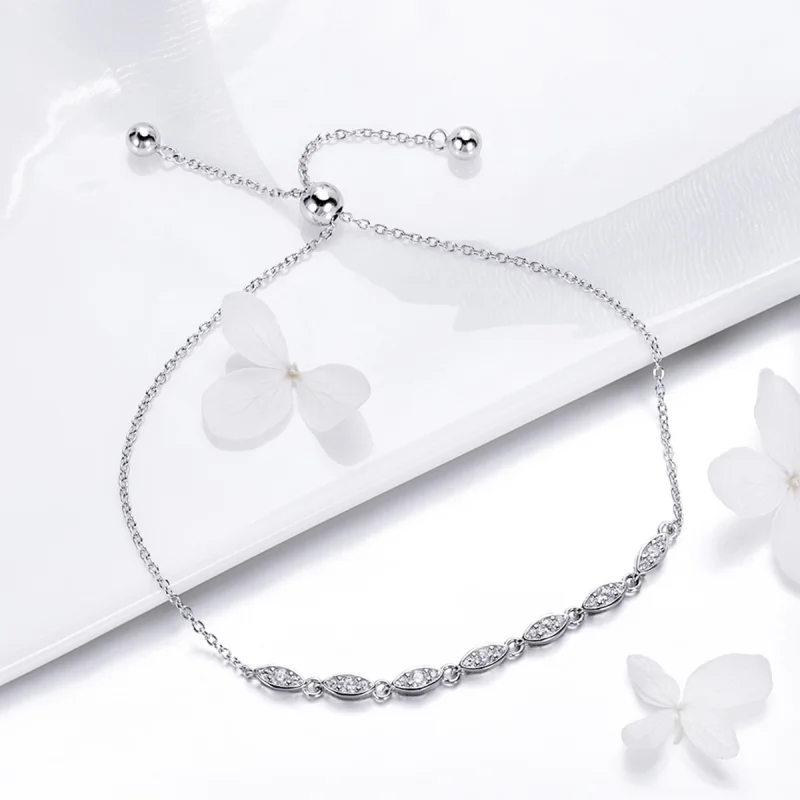 (obrázek pro) Pandora Style Stříbrný Náramek s posuvným řetízkem Beauty of Simplicity - SCB086 - Zobrazit 4