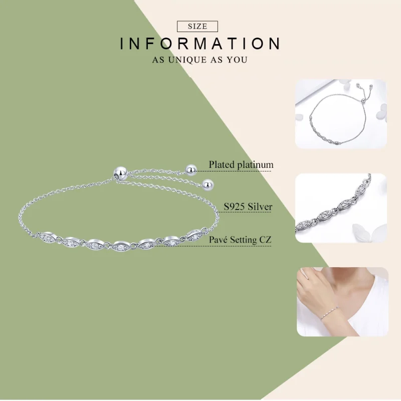 (obrázek pro) Pandora Style Stříbrný Náramek s posuvným řetízkem Beauty of Simplicity - SCB086 - Zobrazit 5