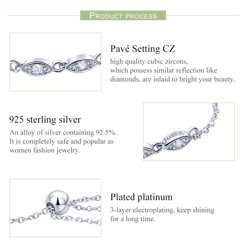 (obrázek pro) Pandora Style Stříbrný Náramek s posuvným řetízkem Beauty of Simplicity - SCB086 - Zobrazit 6