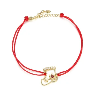 (obrázek pro) Pandora Style Vánoční ponožky náramek - SCB225