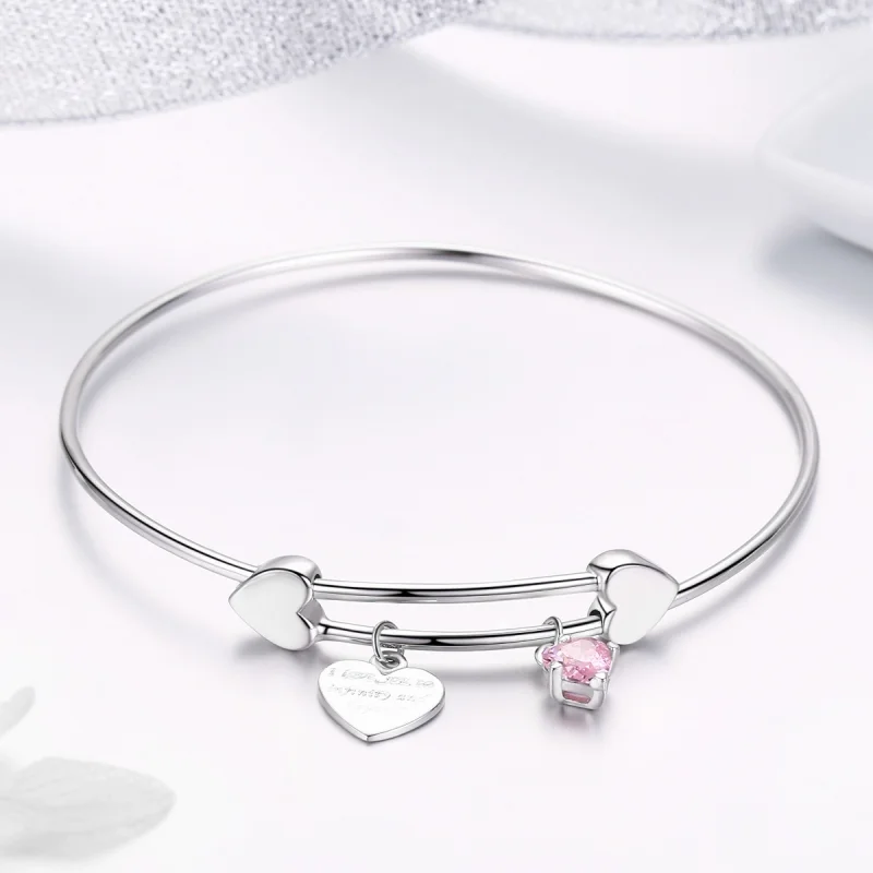 (obrázek pro) Stříbrná náramek Pandora Style Love Promise Charm Entwined Slider - SCB124 - Zobrazit 4